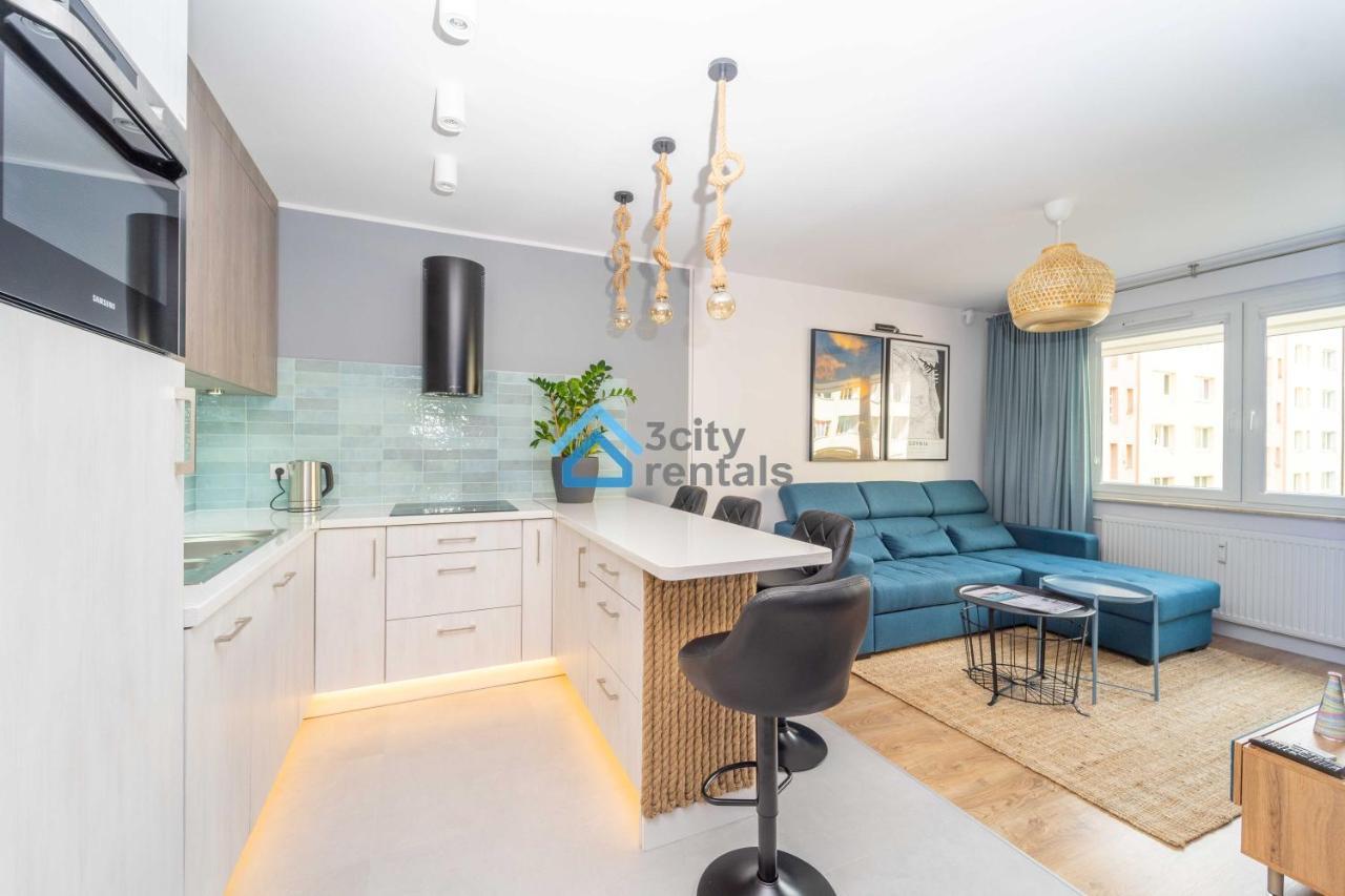Bright And Blue 3City Apartment With Balcony In Gdynia By Noclegi Renters Exterior photo